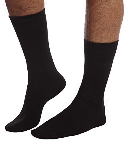 Leif Nelson Damen & Herren Lange Socken Schwarze 10 x Paar Basic Strümpfe für Business Freizeit Lange Haltbarkeit Baumwolle-Anteil Hohe Qualität SO2 43/46 von Leif Nelson
