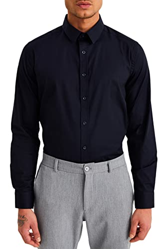 Leif Nelson Hemd Herren für Freizeit | Slim Fit Langarm Hemd Herren Stehkragen & Trachtenhemd Herren | Freizeithemden für Herren | Herren Hemd Langarm | Hemden Shirt für Herren-Männer| LN-3431 von Leif Nelson