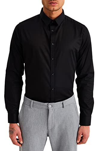 Leif Nelson Hemd Herren für Freizeit | Slim Fit Langarm Hemd Herren Stehkragen & Trachtenhemd Herren | Freizeithemden für Herren | Herren Hemd Langarm | Hemden Shirt für Herren-Männer| LN-3431 von Leif Nelson