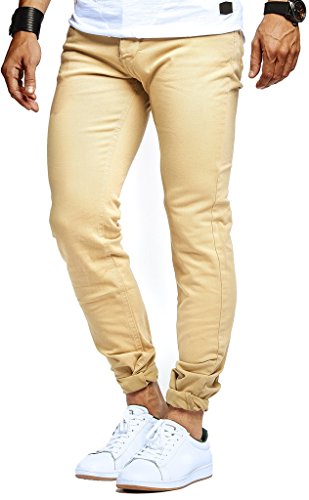 Leif Nelson Herren Chino-Hose Moderene Stoffhose für Männer aus Baumwolle Sommerhose Freizeithose Slim Fit von Leif Nelson