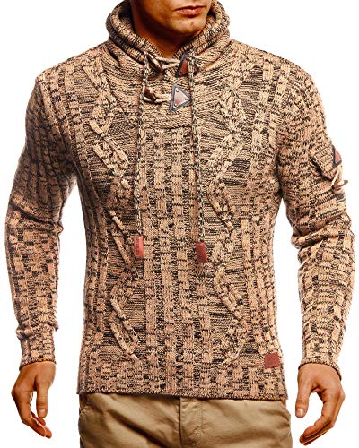 Leif Nelson Herren Strickpullover mit Kapuze Braun/Hochwertiger Winterpullover in Regular Fit, ideal für Casual und Business, Langarm Größe M Leif Nelson Herren Strickpullover mit Kapuze Braun/Hochwertiger Winterpullover in Regular Fit, ideal für Casual und Business, Langarm Größe M von Leif Nelson