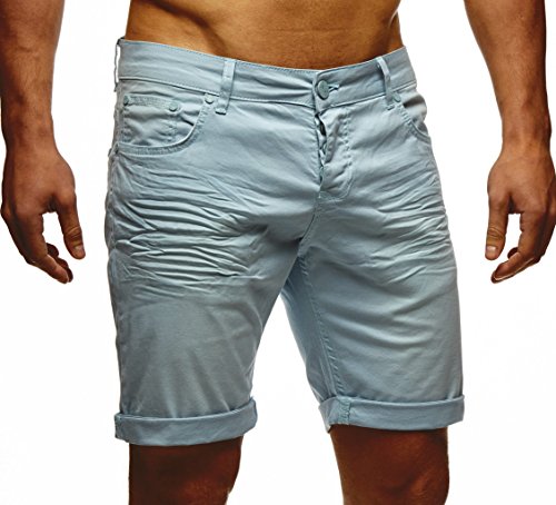 Leif Nelson Herren Jeans Shorts LN1398; W29; Mint von Leif Nelson