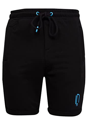 Leif Nelson Herren Jogging Shorts Kurze Trainingshose Sporthose Slim Fit Männer Kurze Fitnesshose Jogginghose Fitness-Short für Training Sport Bodybuilding LN8299; XL; Schwarz-Türkis von Leif Nelson