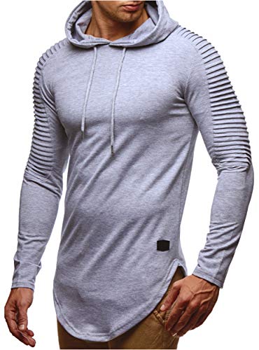 Leif Nelson Herren Kapuzenpullover Slim Fit Baumwolle-Anteil Moderner weißer Herren Hoodie-Sweatshirt-Pulli Langarm Herren schwarzer Pullover-Shirt mit Kapuze LN6369 Grau XX-Large Leif Nelson Herren Kapuzenpullover Slim Fit Baumwolle-Anteil Moderner weißer Herren Hoodie-Sweatshirt-Pulli Langarm Herren schwarzer Pullover-Shirt mit Kapuze LN6369 Grau XX-Large von Leif Nelson