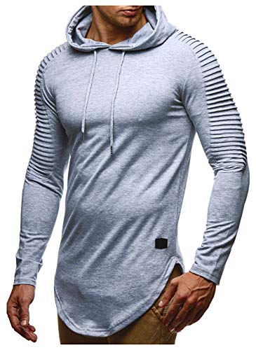 Leif Nelson Herren Kapuzenpullover Slim Fit Baumwolle-Anteil Moderner weißer Herren Hoodie-Sweatshirt-Pulli Langarm Herren schwarzer Pullover-Shirt mit Kapuze LN6369 Grau XX-Large Leif Nelson Herren Kapuzenpullover Slim Fit Baumwolle-Anteil Moderner weißer Herren Hoodie-Sweatshirt-Pulli Langarm Herren schwarzer Pullover-Shirt mit Kapuze LN6369 Grau XX-Large von Leif Nelson