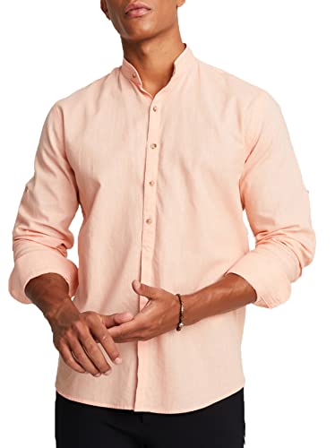 Leif Nelson Leinenhemd Herren Sommer langarm Rosa/Freizeit und Business/Regular Fit/Durch Krempeln zum Kurzarm Dank angenähtem Knopf Größe S Leif Nelson Leinenhemd Herren Sommer langarm Rosa/Freizeit und Business/Regular Fit/Durch Krempeln zum Kurzarm Dank angenähtem Knopf Größe S von Leif Nelson