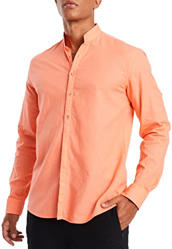 Leif Nelson Leinenhemd Herren Sommer Langarm Rosa/Freizeit und Business/Regular Fit/Durch Krempeln zum Kurzarm Dank angenähtem Knopf Größe M Leif Nelson Leinenhemd Herren Sommer Langarm Rosa/Freizeit und Business/Regular Fit/Durch Krempeln zum Kurzarm Dank angenähtem Knopf Größe M von Leif Nelson