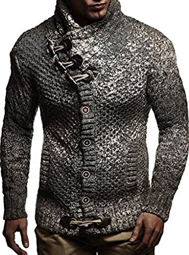 Leif Nelson Herren Pullover Strickjacke Hoodie Sweatshirt Longsleeve Winterjacke Pulli Sweater Langarm LN20738; Größe 3XL, Khaki Leif Nelson Herren Pullover Strickjacke Hoodie Sweatshirt Longsleeve Winterjacke Pulli Sweater Langarm LN20738; Größe 3XL, Khaki von Leif Nelson