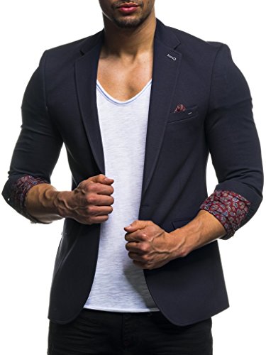 Leif Nelson Herren Sakko Blazer sportlich Slim Fit Modern Schwarz Anthrazit LN4007 Größe L Blau Leif Nelson Herren Sakko Blazer sportlich Slim Fit Modern Schwarz Anthrazit LN4007 Größe L Blau von Leif Nelson