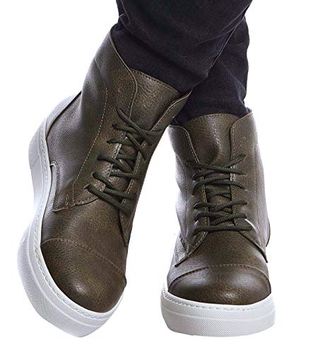 Leif Nelson Herren Schuhe Klassische Stiefel Freizeitschuhe Boots Elegante Winterschuhe Männer Sneakers LN158; 41, Khaki von Leif Nelson