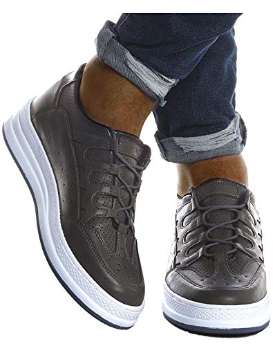 Leif Nelson Herren Schuhe für Freizeit Sport Freizeitschuhe Männer weiße Sneaker Sommer Coole Elegante Sommerschuhe Sportschuhe Weiße Schuhe für Jungen Winterschuhe Halbschuhe LN201;40, Anthrazit von Leif Nelson