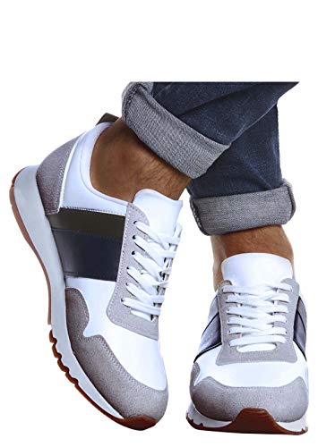 Leif Nelson Herren Schuhe für Freizeit Sport Freizeitschuhe Männer weiße Sneaker Sommer Coole Elegante Sommerschuhe Sportschuhe Weiße Schuhe für Jungen Winterschuhe Halbschuhe LN721X; 41, Beige von Leif Nelson