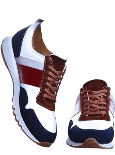 Leif Nelson Herren Schuhe für Freizeit Sport Freizeitschuhe Männer weiße Sneaker Sommer Coole Elegante Sommerschuhe Sportschuhe für Jungen Winterschuhe Halbschuhe LN721X; 42, Blau von Leif Nelson