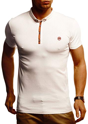 Leif Nelson Sommer Poloshirt Kurzarm Herren T-Shirt Kragen (Beige, Größe L) - Casual Männer Poloshirts lang Baumwolle - Polo Shirt for Men Tshirt von Leif Nelson