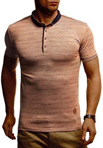 Leif Nelson Sommer Poloshirt Kurzarm Herren T-Shirt Kragen (Braun, Größe XL) - Coole Männer Poloshirts lang Baumwolle - Polo Shirt for Men Tshirt von Leif Nelson