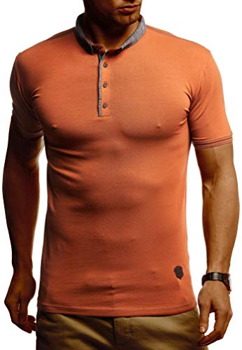 Leif Nelson Sommer Poloshirt Kurzarm Herren T-Shirt Kragen (Rot, Größe L) - Coole Männer Poloshirts lang Baumwolle - Polo Shirt for Men Tshirt von Leif Nelson