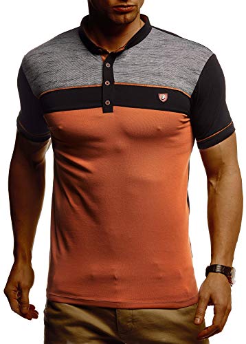 Leif Nelson Sommer Poloshirt Kurzarm Herren T-Shirt Kragen (Grau, Größe L) - Coole Männer Poloshirts lang Baumwolle - Polo Shirt for Men Tshirt von Leif Nelson