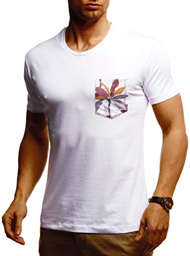 Leif Nelson Herren Sommer T-Shirt Rundhals Ausschnitt Slim Fit Baumwolle-Anteil Cooles Basic Männer T-Shirt Crew Neck Jungen Kurzarmshirt O-Neck Kurzarm Lang LN4950 Weiss XX-Large von Leif Nelson