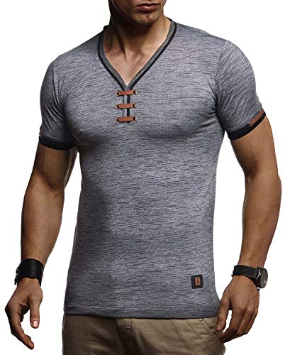 Leif Nelson Sommer T-Shirt Herren V-Ausschnitt (Weiß, Größe S) - Coole Tshirts V-Neck Baumwolle - Casual Basic Shirts Männer Kurzarm - Mens t Shirt von Leif Nelson