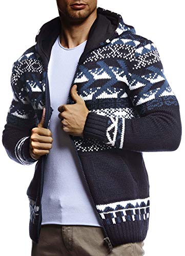 Leif Nelson Herren Strickjacke Kapuze Norwegerjacke Schwarze Winterjacke Kapuzenjacke Männer Jacke für Weihnachten Winter Norweger Muster Übergangsjacke Slim Fit LN20756 M Blau Leif Nelson Herren Strickjacke Kapuze Norwegerjacke Schwarze Winterjacke Kapuzenjacke Männer Jacke für Weihnachten Winter Norweger Muster Übergangsjacke Slim Fit LN20756 M Blau von Leif Nelson