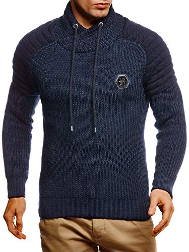 Leif Nelson Herren Strickpullover Blau mit Schalkragen/Hochwertiger Winterpullover in Regular Fit, ideal für Casual und Business, Langarm Größe L Leif Nelson Herren Strickpullover Blau mit Schalkragen/Hochwertiger Winterpullover in Regular Fit, ideal für Casual und Business, Langarm Größe L von Leif Nelson