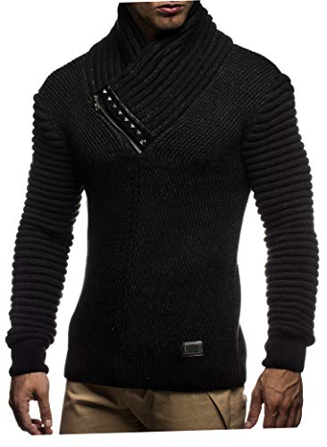 Leif Nelson Herren Strickpullover Pullover Biker Winterpullover für Männer Pulli Winterpulli Grobstrickpullover Winter SIM Fit LN5280 M Schwarz Leif Nelson Herren Strickpullover Pullover Biker Winterpullover für Männer Pulli Winterpulli Grobstrickpullover Winter SIM Fit LN5280 M Schwarz von Leif Nelson