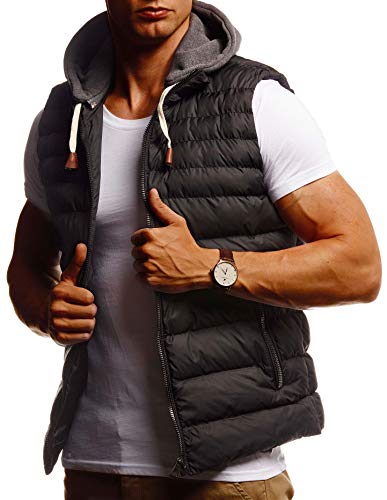 Leif Nelson Herren Weste für Outdoor - Stepp & Ärmellose Weste mit Kapuze - Fleeceweste - Jacke Leif Nelson Herren Weste für Outdoor - Stepp & Ärmellose Weste mit Kapuze - Fleeceweste - Jacke von Leif Nelson