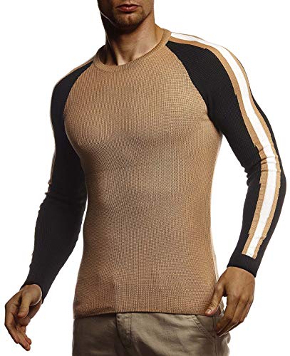 Leif Nelson Herren-Winterpullover Strick-Hoodie mit Kapuze Moderner Wollpullover Das Beste in Kleidung Männer LN1935 Größe XXL Beige Leif Nelson Herren-Winterpullover Strick-Hoodie mit Kapuze Moderner Wollpullover Das Beste in Kleidung Männer LN1935 Größe XXL Beige von Leif Nelson