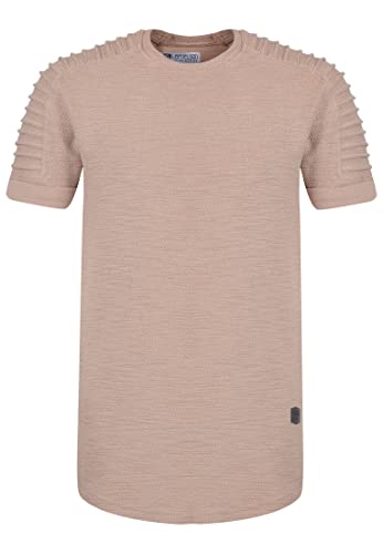 Leif Nelson T-Shirt Herren Sommer Rundhals-Ausschnitt (Beige Größe XXL) Regular Fit Herren-T-Shirt 100% Baumwolle Casual Basic Männer T-Shirt Kurzarm von Leif Nelson