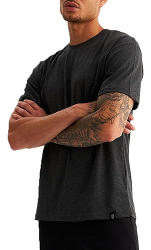 Leif Nelson T-Shirt Herren Sommer Rundhals-Ausschnitt (Grau, Größe XXL), Relaxed Fit Herren-T-Shirt 100% Baumwolle, Casual Basic Männer T-Shirt Kurzarm von Leif Nelson