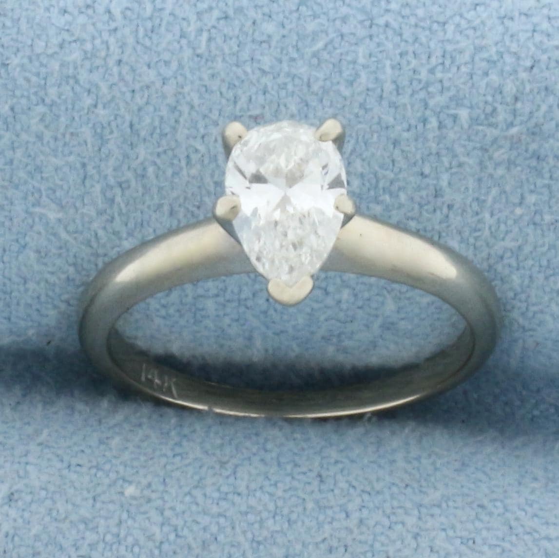 1 Karat Diamant Solitär Verlobungsring in 14K Weißgold von LeifJewelryCo