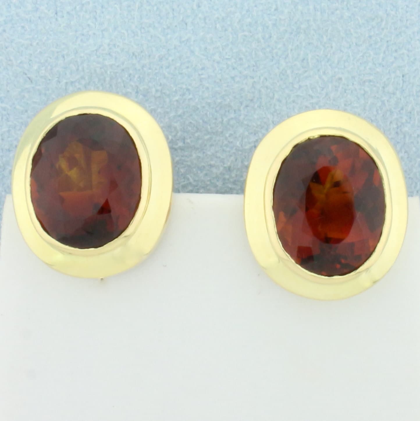 10Ct Tw Aaa Citrine Ohrringe in 18K Gelbgold von LeifJewelryCo