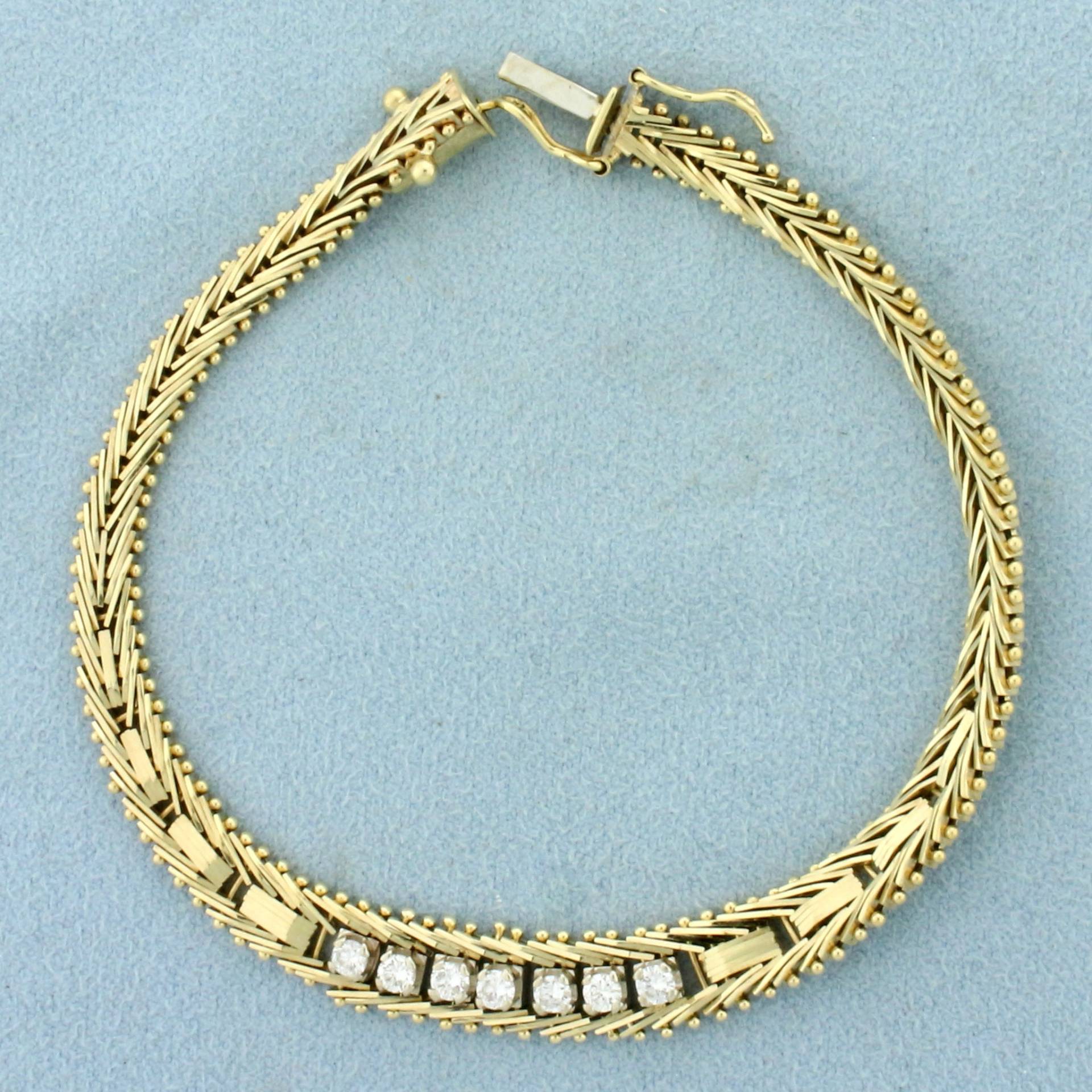 Designer Diamant Armband in 14K Gelbgold von LeifJewelryCo