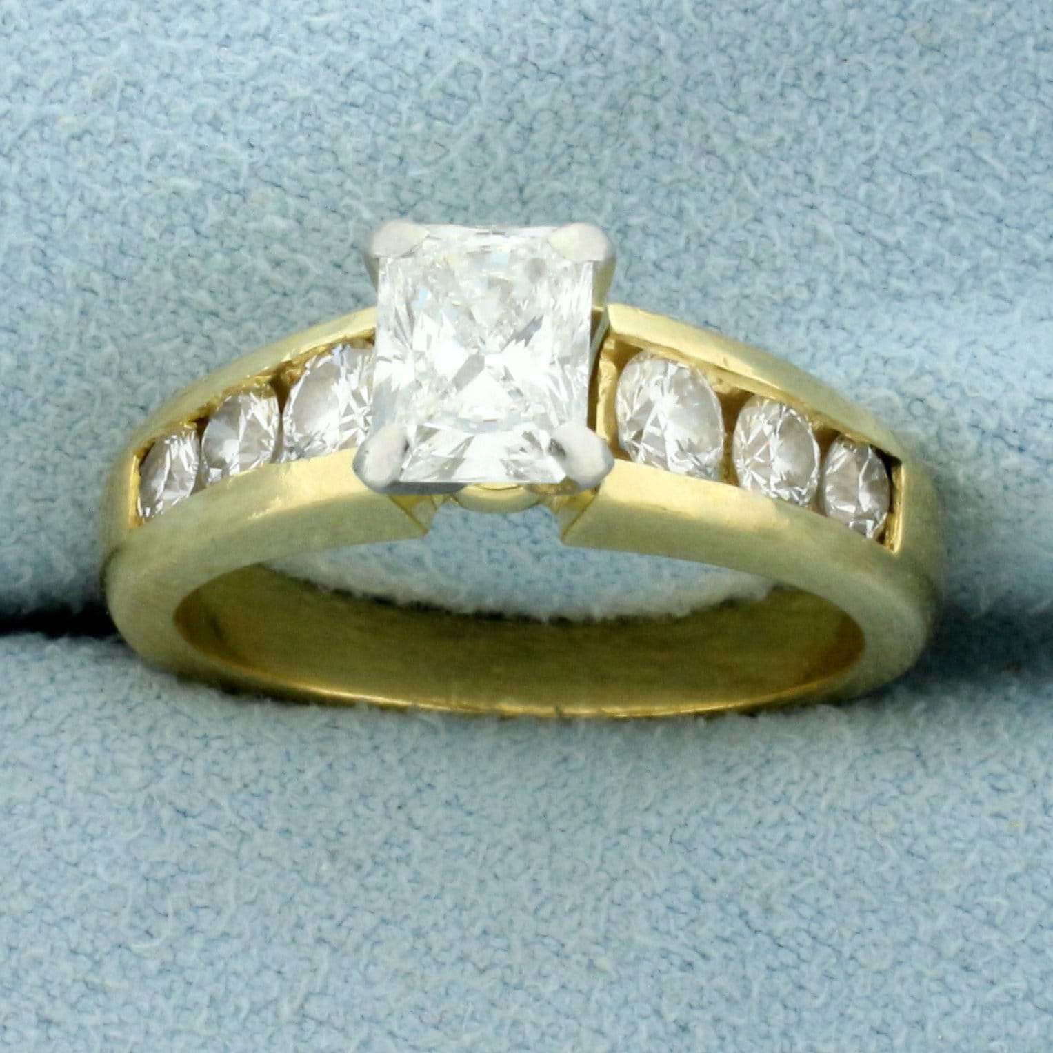 Egl Zertifizierter 1, 5Ct Tw Diamant Verlobungsring in 18K Gelbgold von LeifJewelryCo