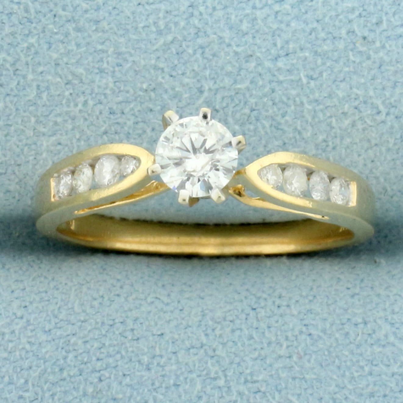 Kathedrale Diamant Verlobungsring in 14K Gelbgold von LeifJewelryCo