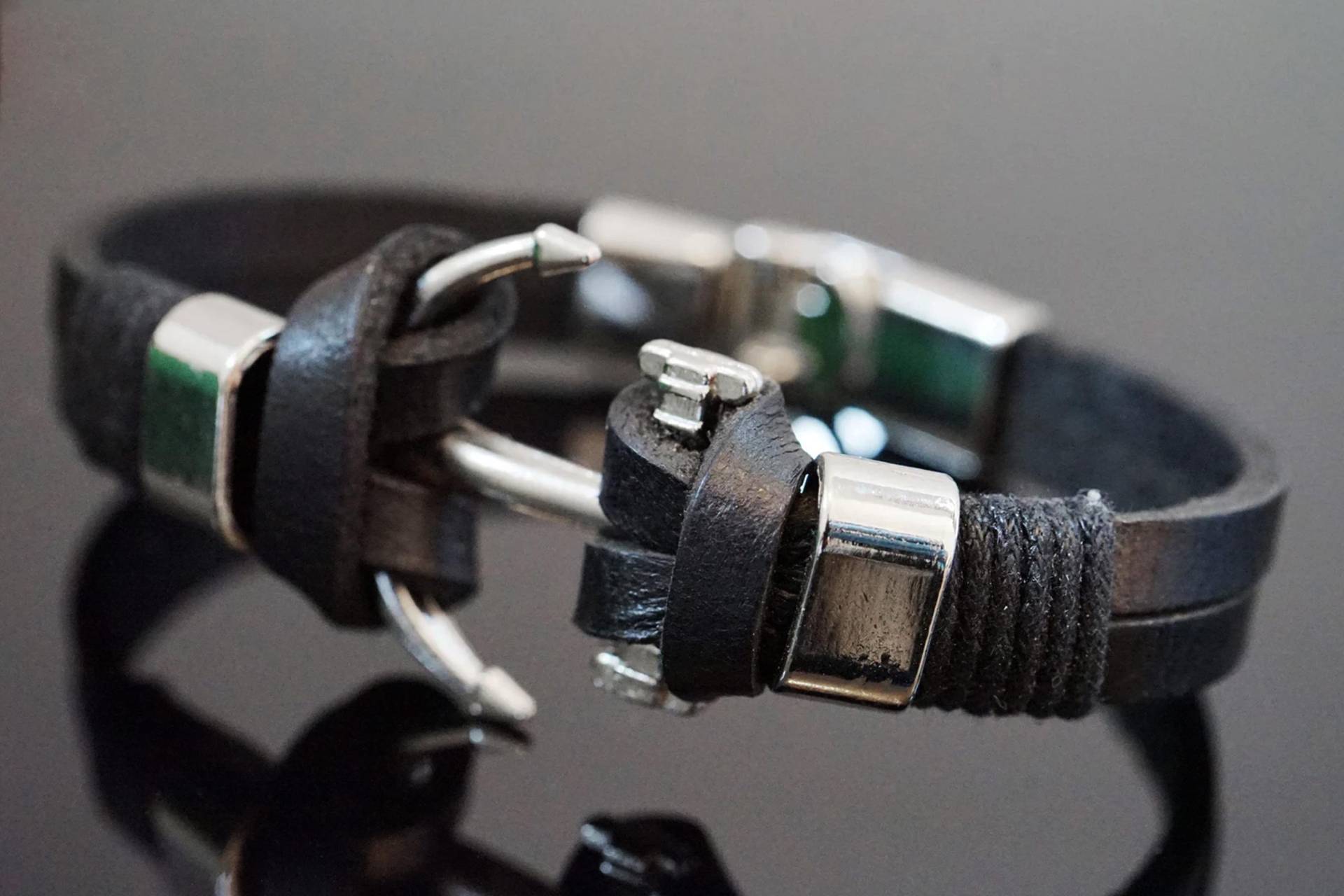 Leder Armband Mit Anker Für Männer von LeifestyleDK
