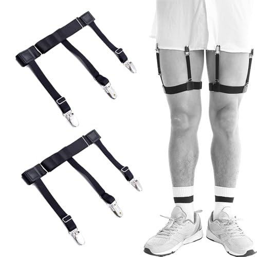 Leijibon 2 Stück Herren-Hemdstäbchen, verstellbarer Hemdhalter, elastische Hemd-Clips, Anzugzubehör für Männer, mit Verriegelung, rutschfeste Clips für Geschäftsleute, Arbeiter, Polizisten, Schwarz Leijibon 2 Stück Herren-Hemdstäbchen, verstellbarer Hemdhalter, elastische Hemd-Clips, Anzugzubehör für Männer, mit Verriegelung, rutschfeste Clips für Geschäftsleute, Arbeiter, Polizisten, Schwarz von Leijibon