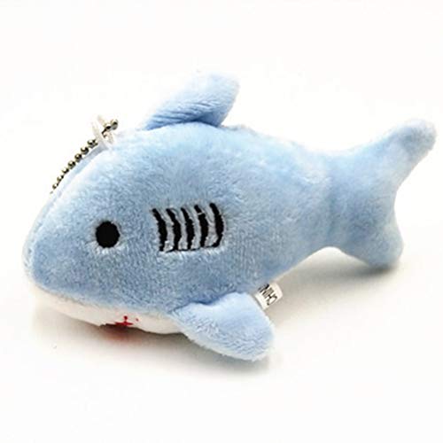 Leikance Hai-Plüsch-Schlüsselanhänger, Mini-Hai-Anhänger für Tasche, Schlüssel, Handy, blau, 12cm von Leikance