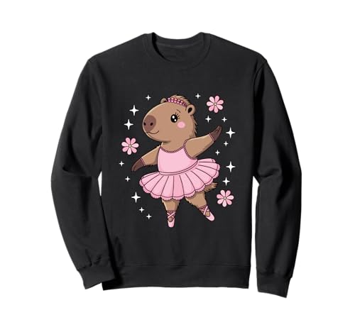 Süße Capybara Ballerina Frauen Mädchen Ballett Tanzliebhaber Sweatshirt Süße Capybara Ballerina Frauen Mädchen Ballett Tanzliebhaber Sweatshirt von Leilani's Kawaii Clothing