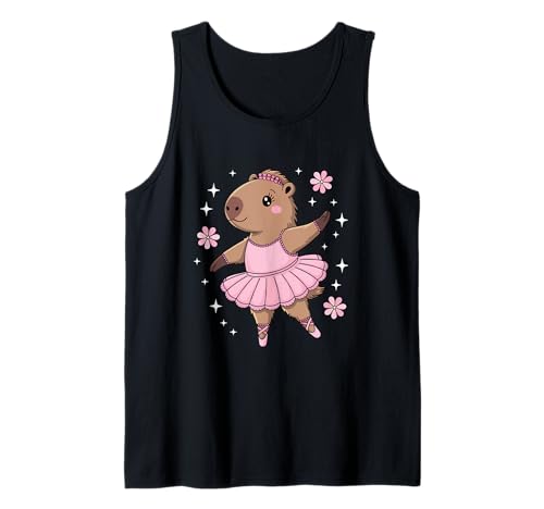 Süße Capybara Ballerina Frauen Mädchen Ballett Tanzliebhaber Tank Top Süße Capybara Ballerina Frauen Mädchen Ballett Tanzliebhaber Tank Top von Leilani's Kawaii Clothing