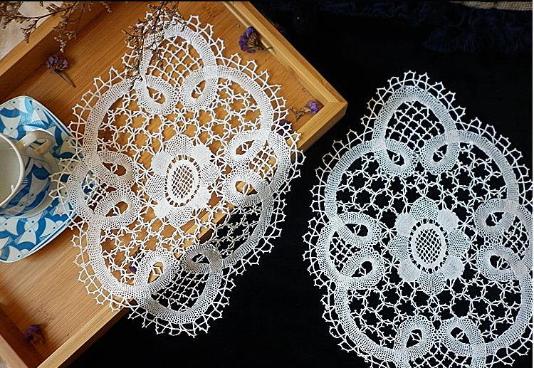 Weiße Spulen Spitze Applikation 33cm 24cm, Baumwolle Spitze, Nadel Applikation, Kreis Geknotet Net Lace Weiße Spulen Spitze Applikation 33cm 24cm, Baumwolle Spitze, Nadel Applikation, Kreis Geknotet Net Lace von Leileilita