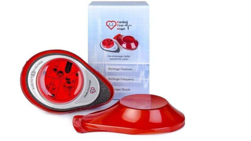 Leina-Werke Erste-Hilfe-Set Cardio First Angel – der Lebensretter bei Herzinfarkten, (Kompaktes Notfallgerät, 1 St), Automatische Herzdruckmassage, Erste Hilfe im Notfall von Leina-Werke