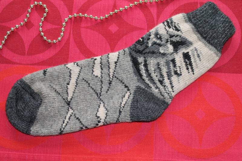 Gestrickte Angora Socken Gr. 43/44/45 Strümpfe Wintersocken Wandern Yoga Warme Geschenk Stricksocken Stricken Trachtensocken von LeinenFlair