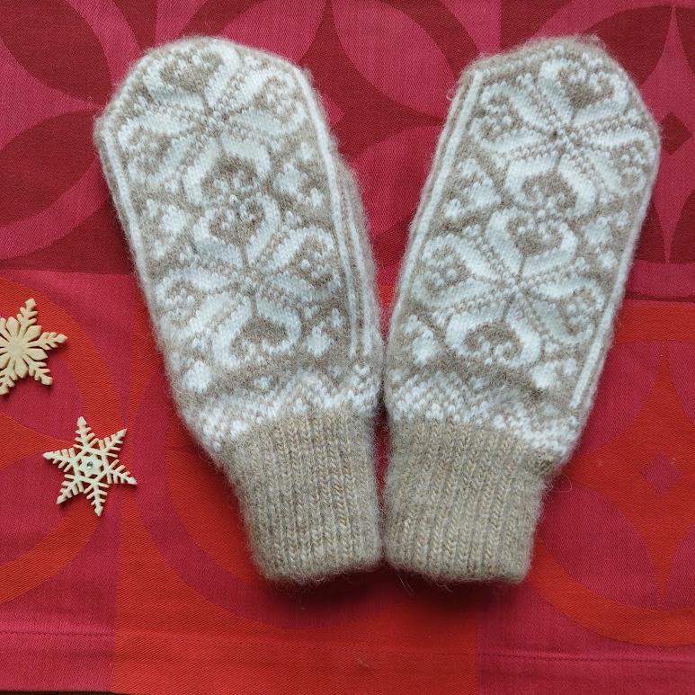Gestrickte Handschuhe Norweger Aus Angora Wolle Polyacryl Größe M Fäustlinge Gr. S Winterhandschuhe Kratzfreie Kuschelige Warme Handschuhe von LeinenFlair