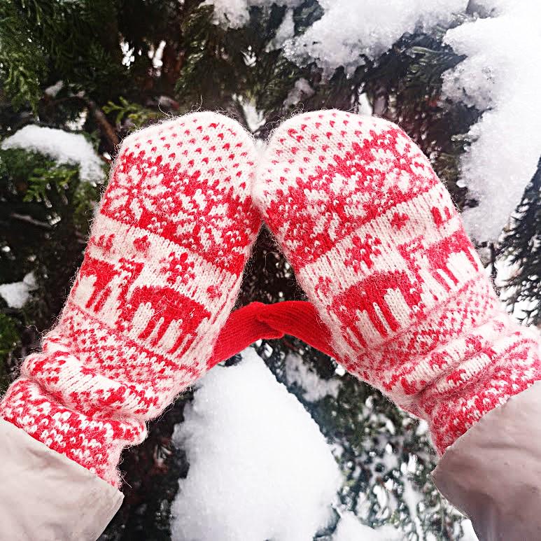 Gestrickte Handschuhe Norweger Aus Angora Wolle Polyacryl Größe M Fäustlinge Gr.l Winterhandschuhe Kratzfreie Kuschelige Warme Handschuhe von LeinenFlair