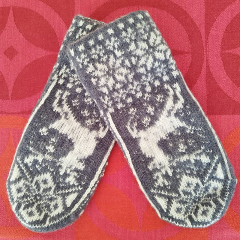 Gestrickte Handschuhe Norweger Aus Angora Wolle Polyacryl Größe M Fäustlinge Gr.l Winterhandschuhe Kratzfreie Kuschelige Warme Handschuhe von LeinenFlair