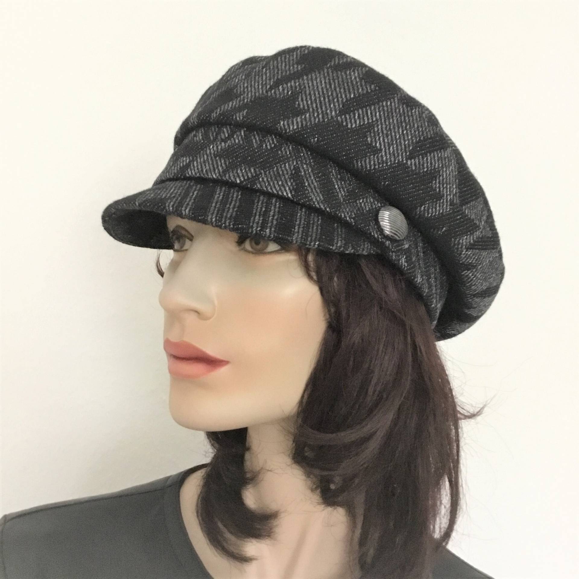 Damen Mütze Schirmmütze Winter Cap Chemo Schildmütze Hut von LeinenWelt