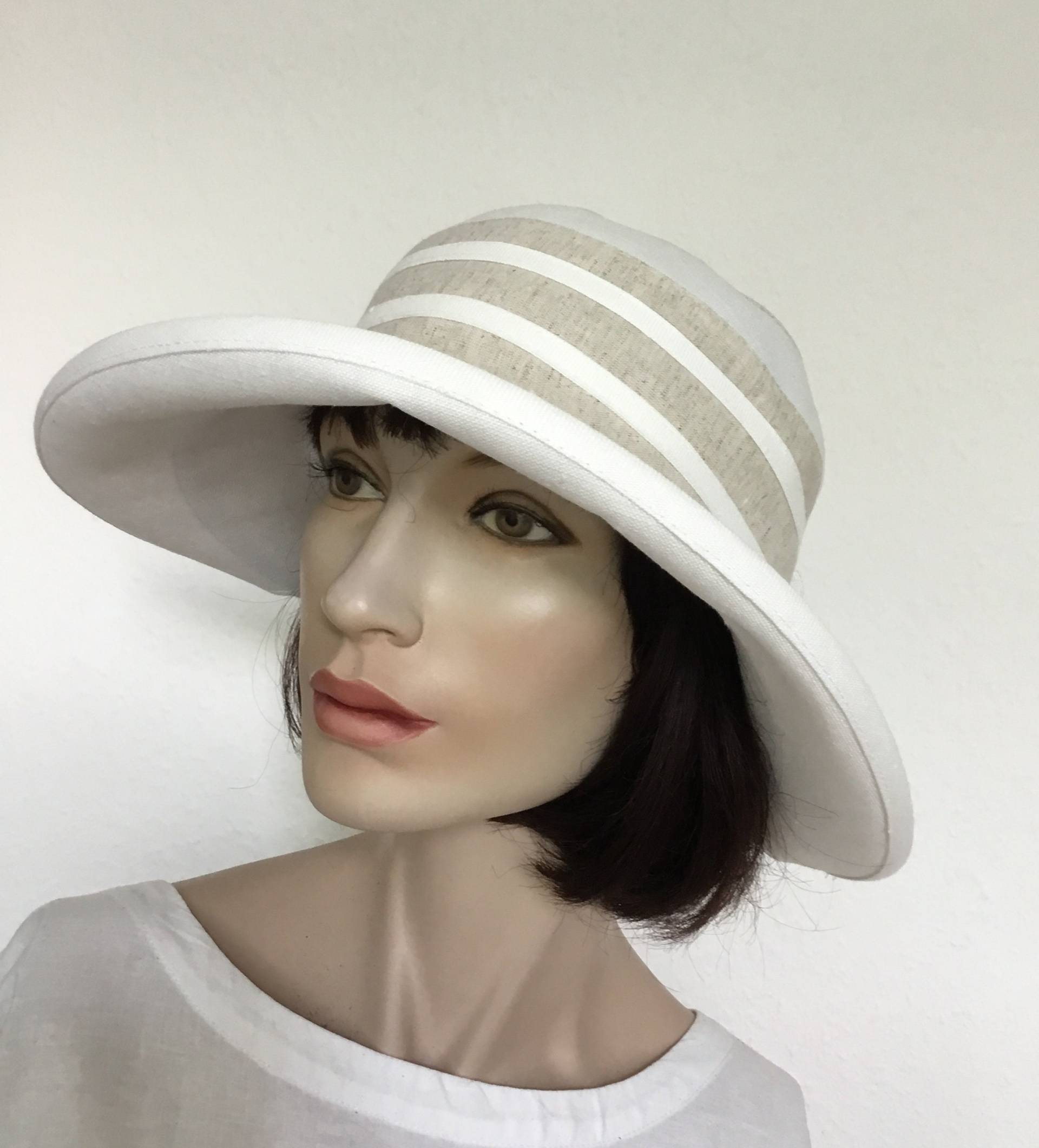 Damen Sommermütze Schirmmütze 100% Leinen Handmade Neu Damen Sommermütze Schirmmütze 100% Leinen Handmade Neu von LeinenWelt