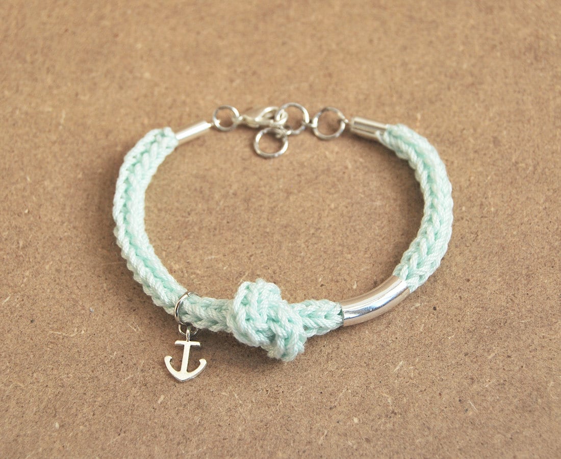 Anker Armband Mit Knoten, Minze von LeiniJewelry