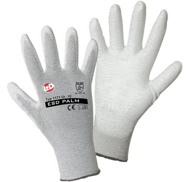 Leipold + Döhle Arbeitshandschuhe Leipold Doehle 1171-10 ESD Nylon/Carbon-PU Nylon Arbeitshandschuh Größ von Leipold + Döhle